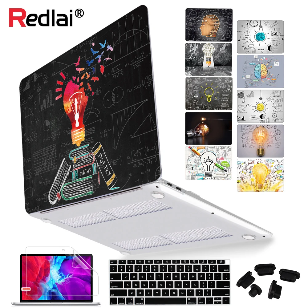 Redlai Plástico Case de Escudo Duro para Macbook Air Pro Retina 11 12 13 15 1416 m2 2023 A2779 A2780 m1 A2338 Tampa do Laptop A2179 A2681