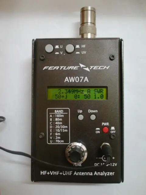 Английская verison HF + UV AW07A HF/VHF/UHF 160 м 490 МГц Импедансная антенна SWR анализатор