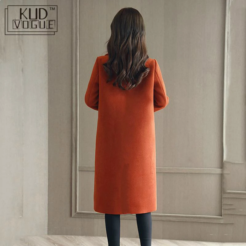 Goedkoop Lente Herfst Wollen Jas Voor Vrouwen Lange Wollen Jas Een Knop Slanke Type Vrouwelijke Herfst Dunne Wollen Jassen Jas Parka