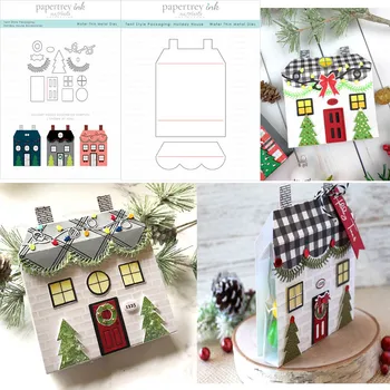

New Metal Cutting Dies holiday house for Scrapbooking Steel Craft Die Cut Embossing Paper Card Album