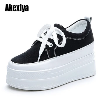 

Platform shoes female 2020 spring new increase in canvas shoes wild casual sports spring autumn shoes black Yellow light green
