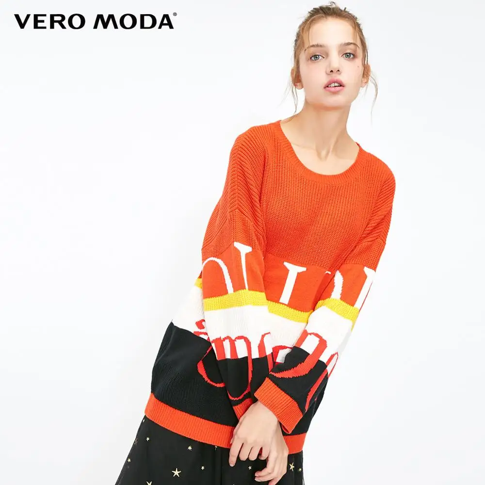 Дешево О товаре Для женщин контраст письмо Drop; Ширина плеч; Длина рукава свитер | 318413563