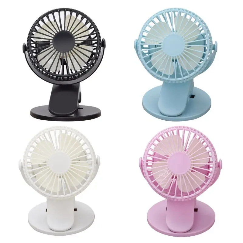 

Mini Potable Car USB Handheld 360Â° Clip Desktop Fan Low Speed Noise Reduction