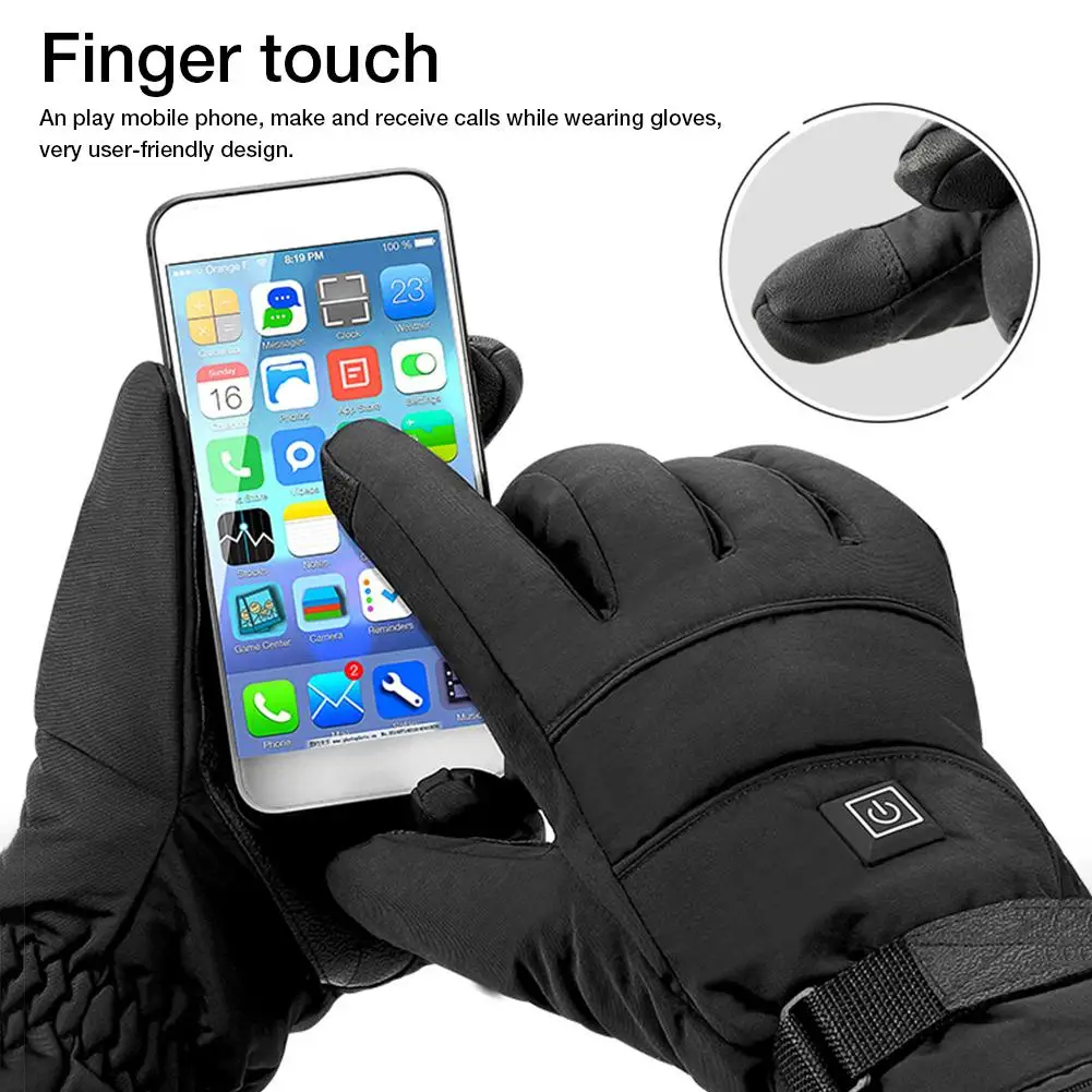 Heated Gloves 3.7V Rechargeable Battery Powered Electric Heated Hand Warmer for Hunting Fishing Skiing Cycling Motorcycle Gloves 2