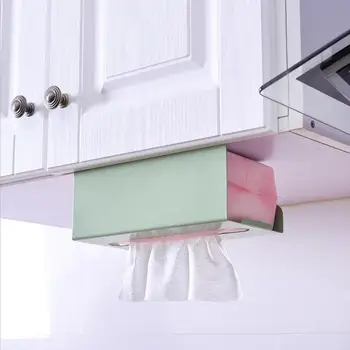 

Plastic Garbage Bag Dispenser Storage Rack Wall Mounted Self Adhesive Tissue Napkin Box Holder Car Hanging Kitchen Organizer
