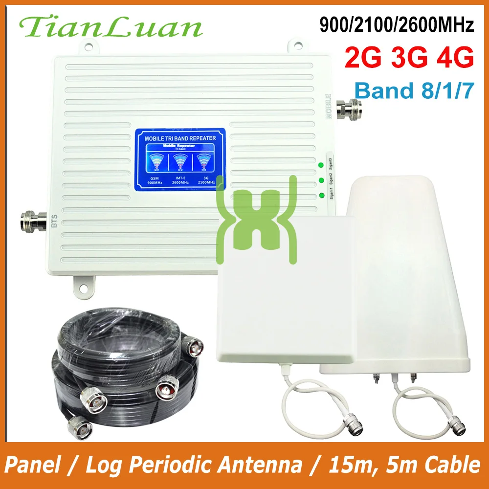 TianLuan повторитель сигнала мобильного телефона 900 МГц 2100 2600 2G 3G 4G усилитель LTE GSM W-CDMA