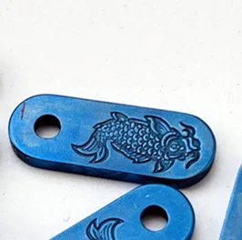 Blue koi fish XM18/XM24 наполнитель вкладка задняя зажим наполнитель кронштейн титановый сплав XM-18 нож Задний зажим - Цвет: Blue koi fish