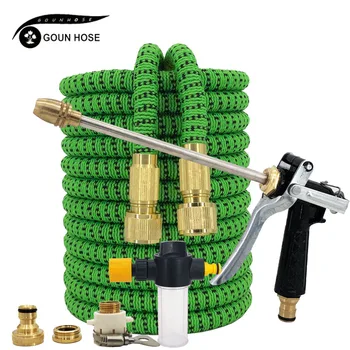 

25FT-150FT Hose Light Weight Wear-Resistant Scalable Garden Hose EU 1/2 Connector Hose High Pressure Washing Machine Water Gun