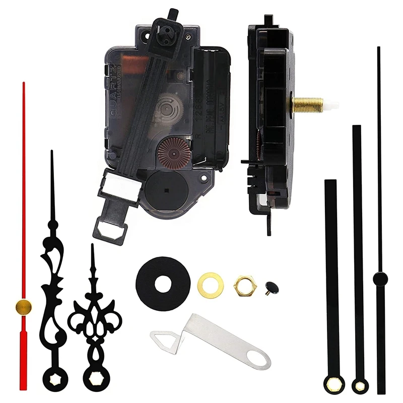 DIY Quartz Pendulum Clock Movement Mechanism with 2 Pairs of Hands Wall