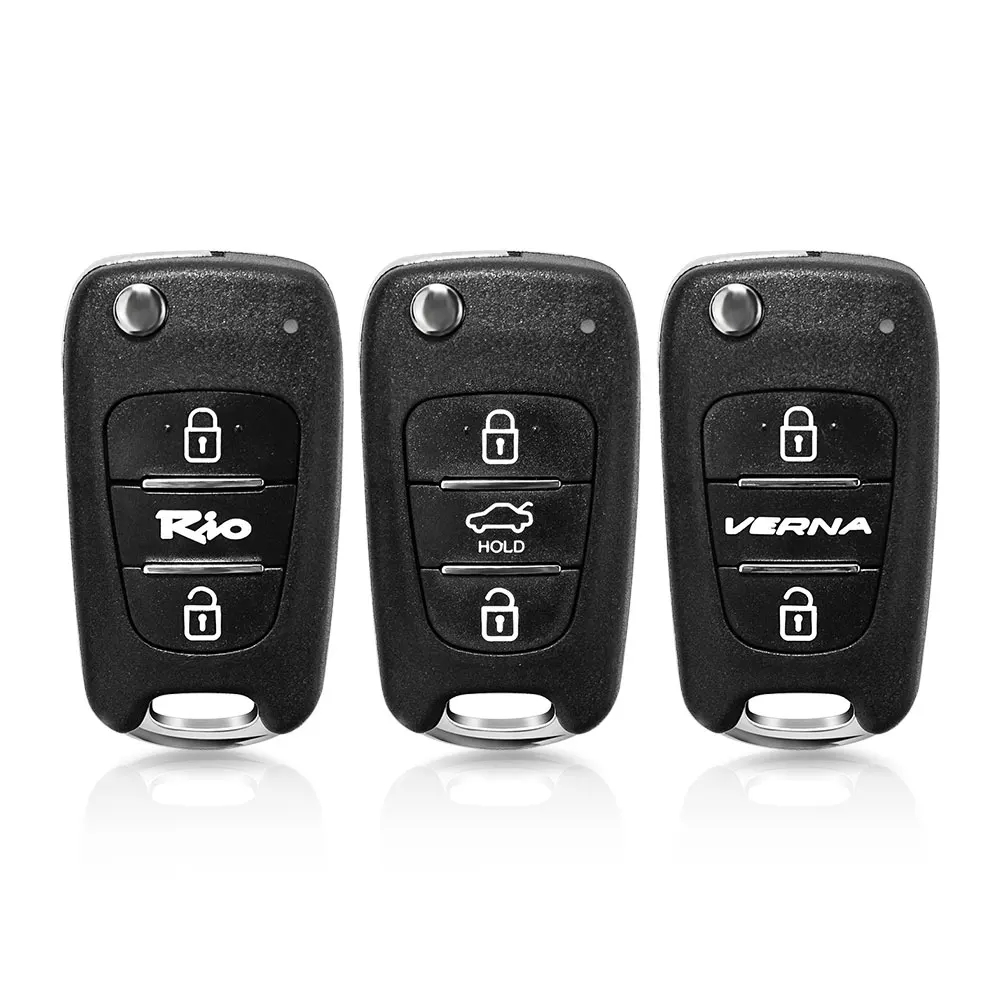 Корпус для автомобильного ключа OkeyTech раскладной ключ с 3 кнопками Kia Rio Picanto Ceed Cerato