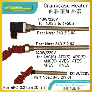 

Crankcase heater is used to push liquid refrigerant in lubricant oil run away for protecting compressor free from liquid shock