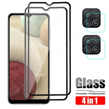 Proteção de tela de vidro para samsung galaxy a12 protetor de vidro para samsung a12 2020 câmera lente filme sansung a 12