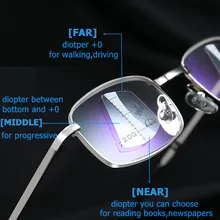 PANDER, ультра-светильник, прогрессивные бифокальные очки для чтения, многофокальные, для мужчин и женщин, складной, анти-синий светильник, очки для дальнозоркости