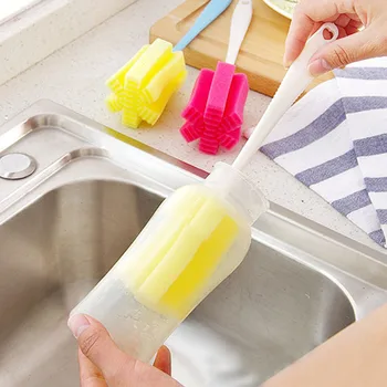 

6pcs Kitchen Cleaning Tool Glass Cup Sponge Brush Kitchen Wash Cup Sponge Brush for Coffe Tea Glass Cup Household Cleaning Tools
