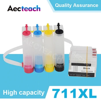 

Aecteach Printer Ciss Ink System For HP 711 XL Designjet T120 24 T120 610 T520 24 T520 36 T520 610 T520 914 Printer Cartridge