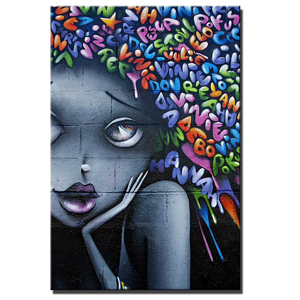 Современные Настенные граффити художественные принты милые девушки холст картины на стену уличное искусство холст абстрактные настенные картины Домашний декор