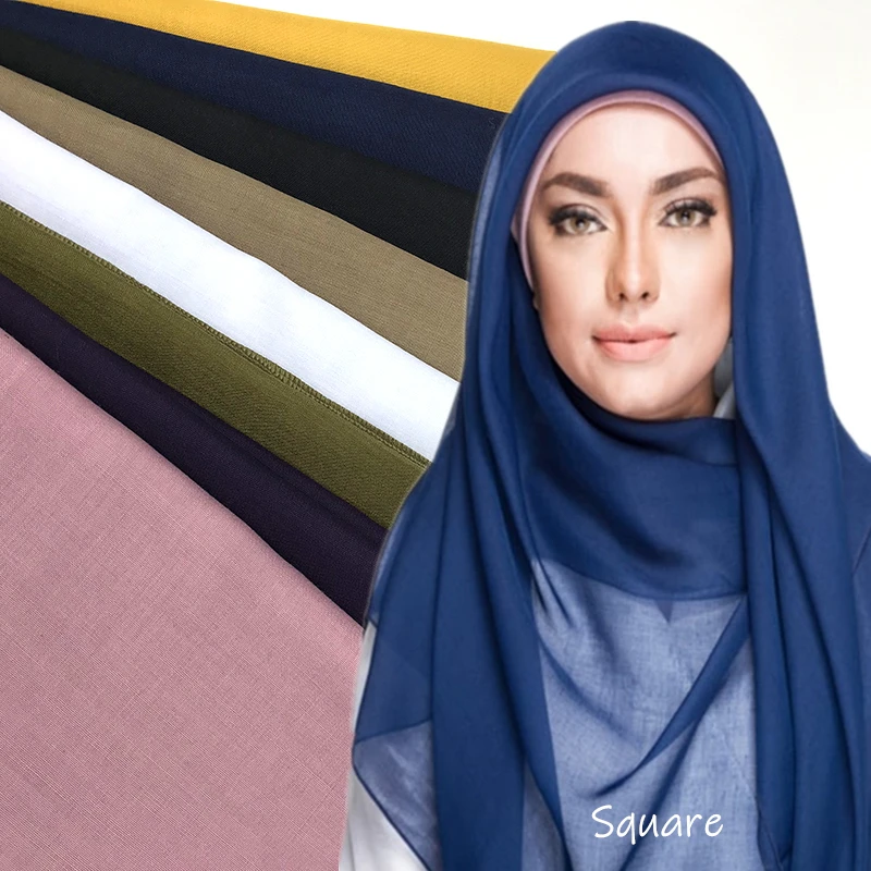 1 предмет Новинка Малайзия bawal Tudung квадратный шарф хиджаб вуаль мусульманский