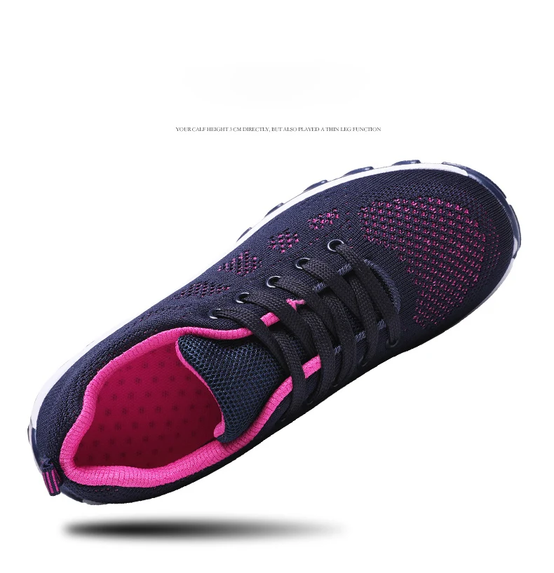Walking Shoes 2021 New Women Breathable Casual Shoes Outdoor Light Weight Frenulum Casual Walking Platform Ladies Sneakers Black