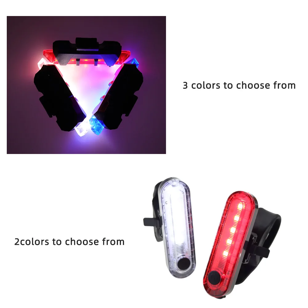 LED Emergency Light Strobe Warning Lights Outdoor Waterproof 4 Flash Modes USB Charging Portable Light For Car Safety Bicycle