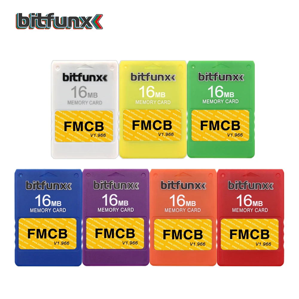 Карта памяти Bitfunx 16 Мб видеокарта для Playstation 2 Sony PS2 новейшая версия FMCB 1 966 красный