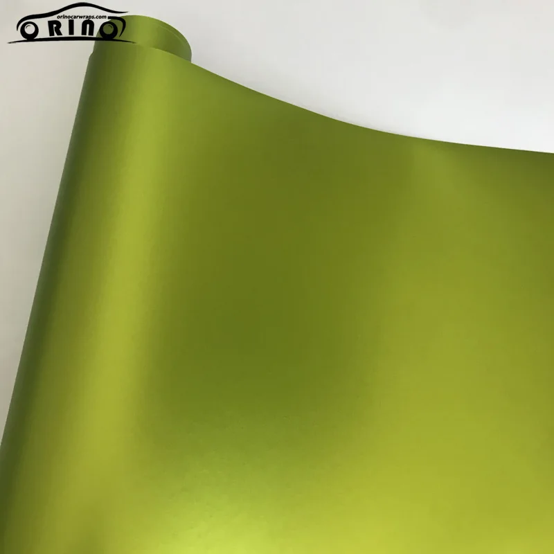 Lemon Green Metallic Matt Vinyl Film Wrap-6