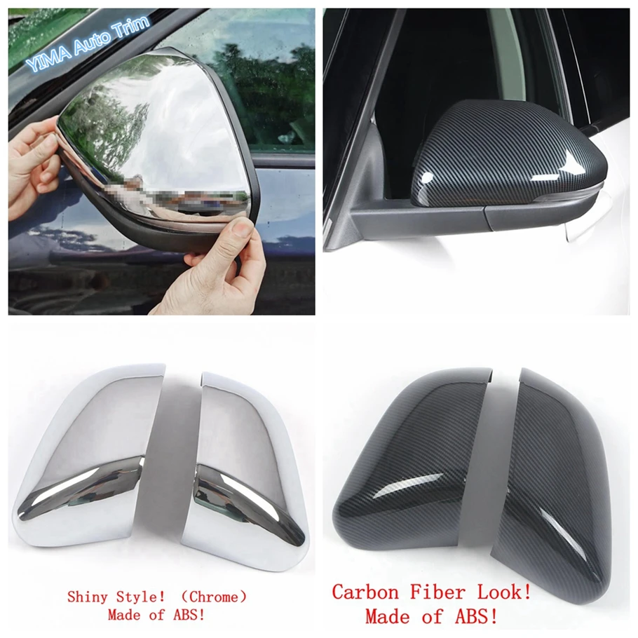 

Lapetus Outer Door Rearview Mirror Cover Trim Fit For Ford Explorer 2020 2021 Carbon Fiber Look Accessories Exterior Refit Kit