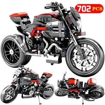 

ZHENDUO 799PCS City Moto Racing Motorbike Model Building Blocks Technic Motorcycle Vehicles Bricks Educational Toys For Boys