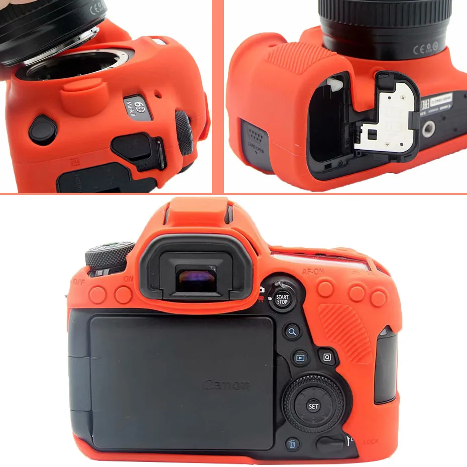 CAENBOO для Canon EOS 6D Mark II сумка для камеры Мягкий силиконовый резиновый защитный чехол для корпуса чехол для Canon EOS 6D Mark2 сумка