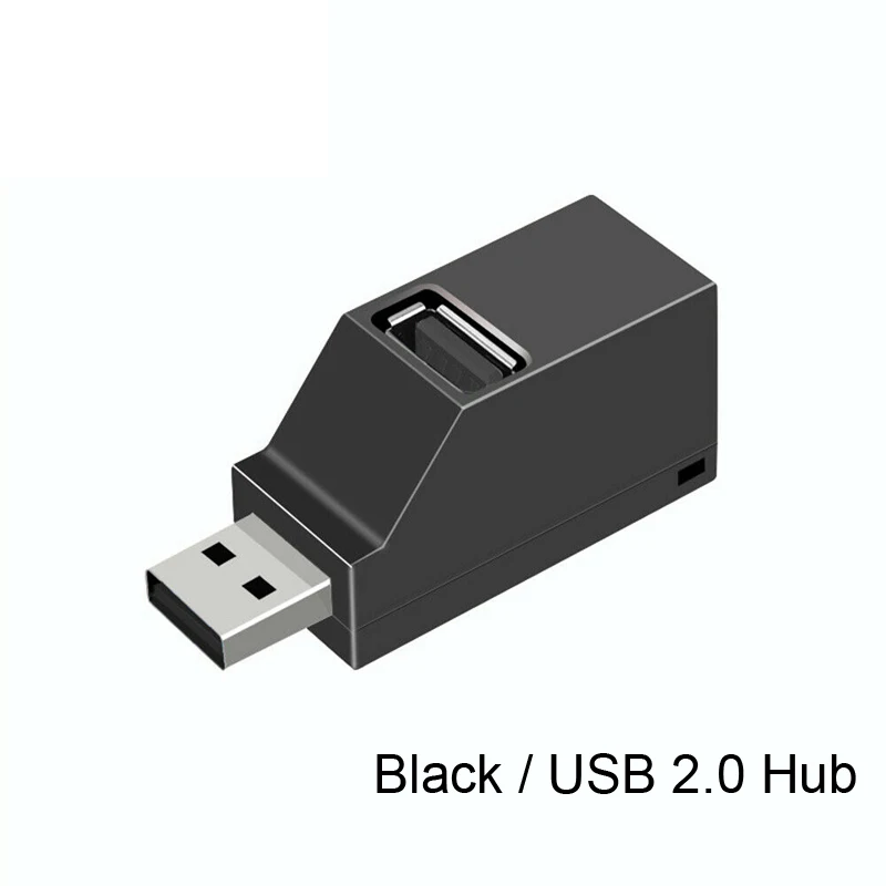 Многопортовый USB 3,0 3 порта универсальный USB адаптер высокоскоростной U диск ридер удлинитель концентратора OTG коробка для iPhone Xiaomi samsung компьютер - Цвет: Black USB 2.0 HUB