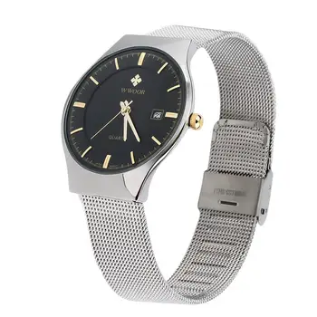 

WWOOR Super Thin Simple Quartz Watches Casual Waterproof Quartz Watch