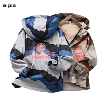 

Children's Jackets New Style Camouflage color Brushed Warm Hood Boy's Coats Clothing For 4-14 Years kids Outwear