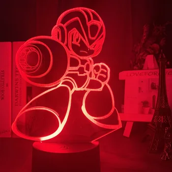 

Game Mega Man Figure Child Night Light Led Touch Sensor Colorful Nightlight Rockman Gift for Kids Room Table 3d Lamp Megaman