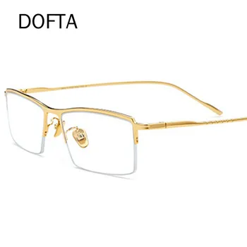 

DOFTA Pure Titanium Glasses Frame For Men New Prescription Eye Glass Half Square Eyeglasses Frame Myopia Optical Eyewear 7011