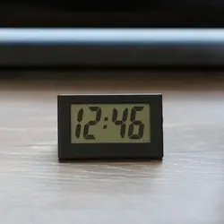 Compact LCD Digital Table Clock (Black)