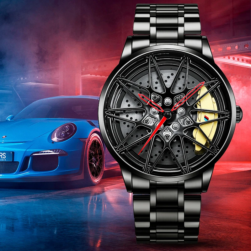 NEKTOM Men's Watches Waterproof Wheel Rim Quartz Wristwatch Men's Sports Watch Watches For Men Clock Mens Relogio Masculino
