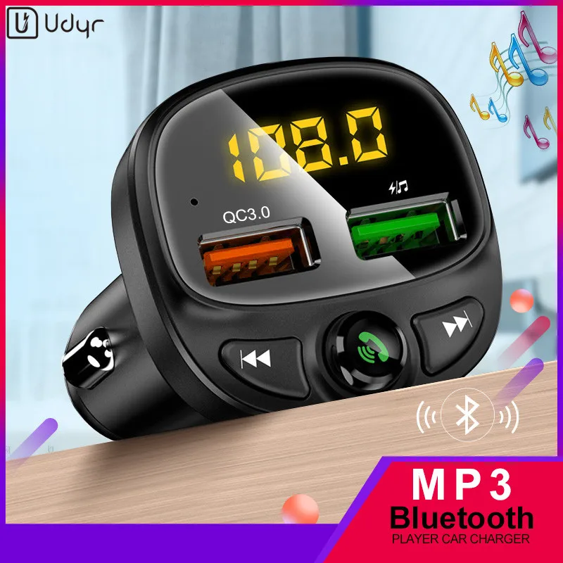 Udyr автомобильное зарядное устройство 3.4A двойной USB автомобильный телефон быстрое зарядное устройство с fm-передатчиком Bluetooth приемник аудио MP3 плеер TF карта Автомобильный комплект