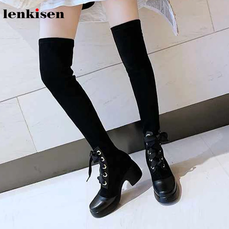 round toe stretch boots