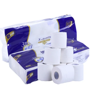 

3-Layer Paper Towels Roll Toilet Roll Tissue Smooth Toilet Paper 10/20pcs GHS99