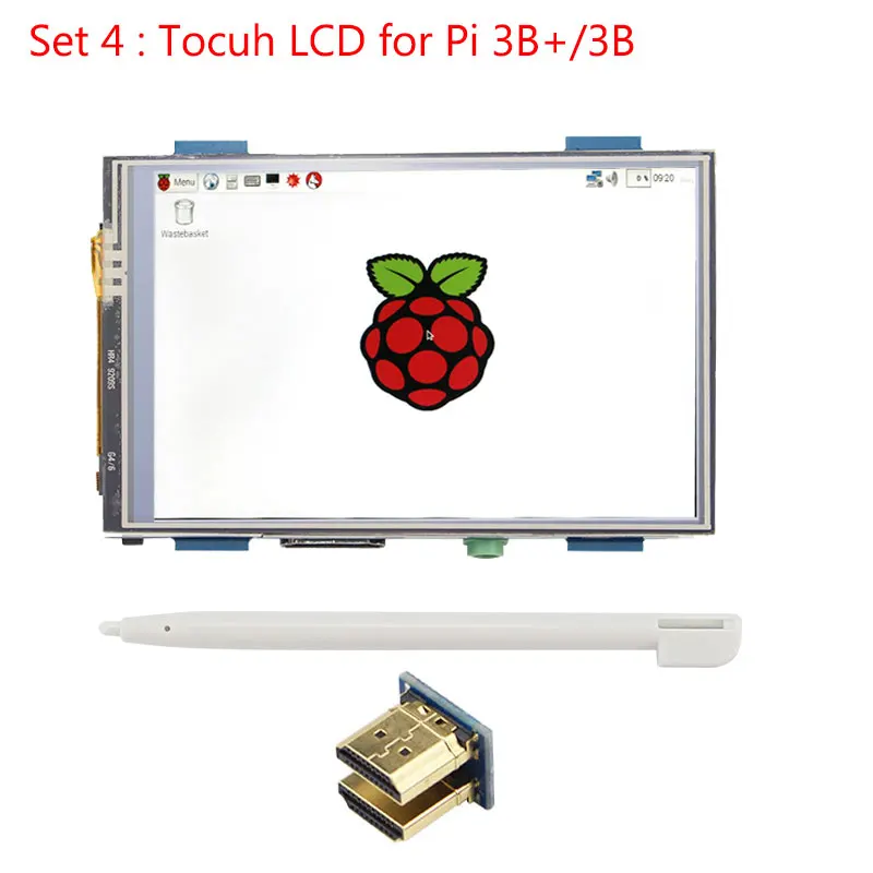 for 3B Plus 3,5 дюймов Raspberry Pi 4 сенсорный экран 480x320 до 1920x1080 ЖК-модуль дисплея | акриловый чехол с поддержкой ПК/ноутбука Raspberry Pi 3 B - Цвет: for 3B Plus
