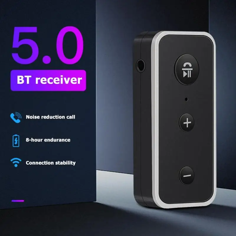 Bluetooth 5,0 аудио приемник абсолютно удобный 3,5 мм AUX Громкая связь адаптер динамик автомобильный комплект
