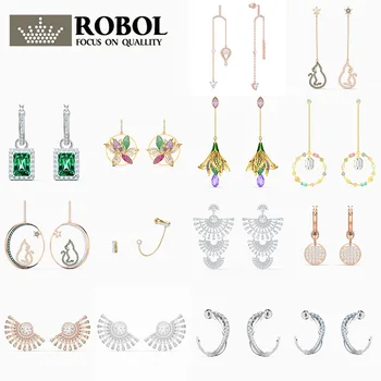 

High Quality Original SWA Earrings with Original Logo Luxury Fashion Party Wedding Jewelry Women Jewelry Gifts Free Shipping