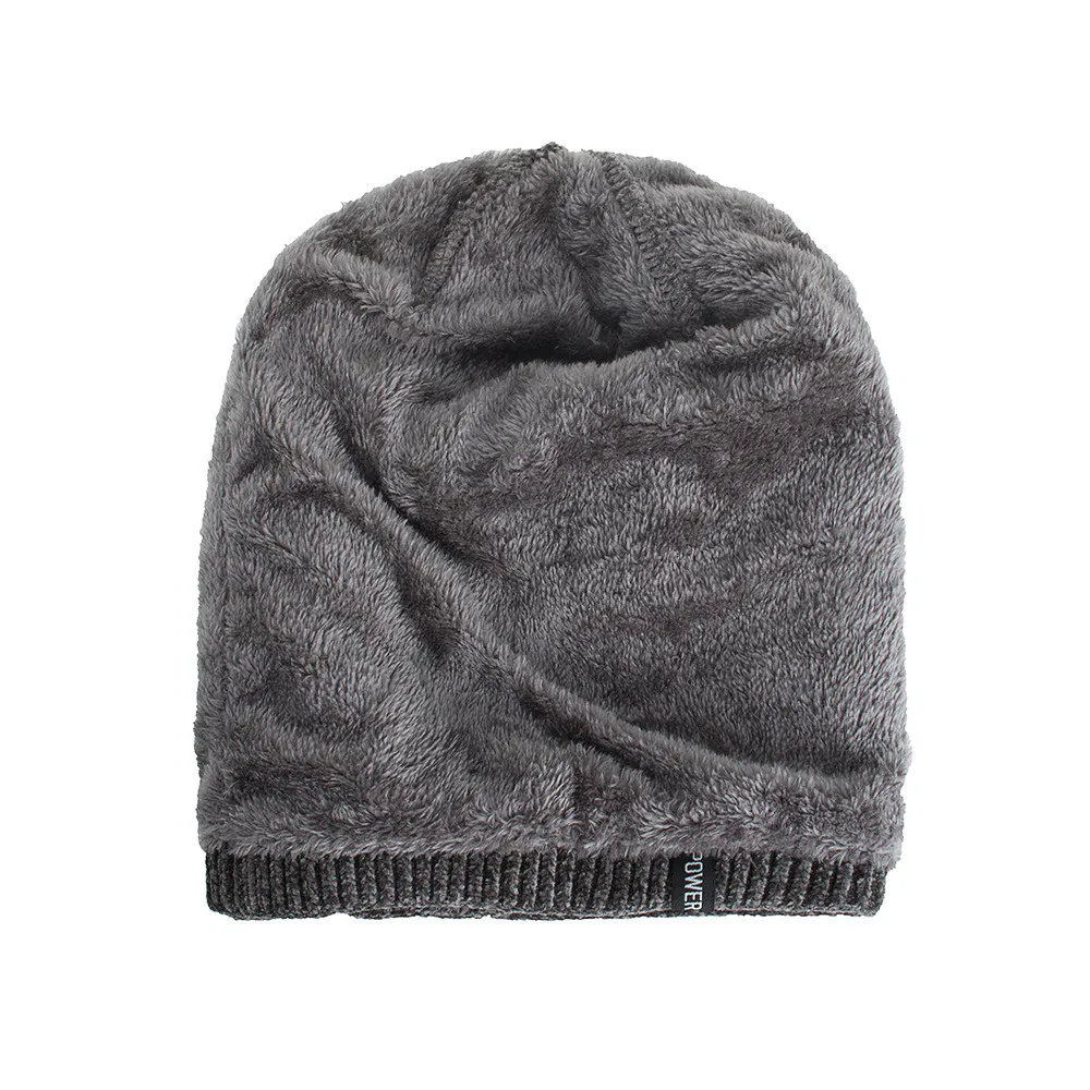 Комплект из 2 предметов, зимняя шапка и шарф для мужчин и женщин, Толстая теплая вязаная шапка с плюшевой подкладкой и шарф, ветрозащитная шапка Homme Hiver