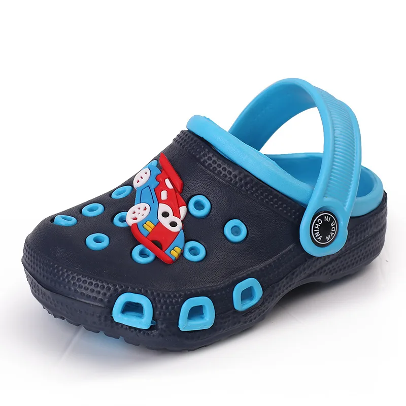 Летняя детская обувь, дышащие детские сандалии, пляжные сандалии для мальчиков и девочек, уличные сабо, тапочки на плоской подошве, сандалии с отверстиями для отдыха