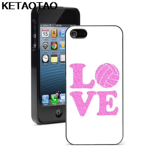 KETAOTAO Peace люблю волейбол девушки спортивный чехол для телефона s для iPhone 4 5S 6S 7 8 Plus X XS XR 11 Pro Чехол Мягкий ТПУ резиновый силиконовый - Цвет: Серый