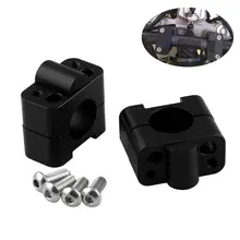 2шт 22 мм 28 мм внедорожный мотоцикл зажим с адаптером черный руль из алюминиевого сплава жир бар рейзер крепление мотоцикл руль адаптация