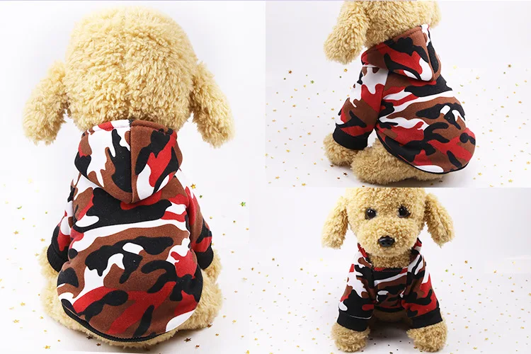 Зимняя Теплая Одежда для собак, мягкая хлопковая толстовка с капюшоном для маленьких собак, одежда Teddy, пальто для щенков