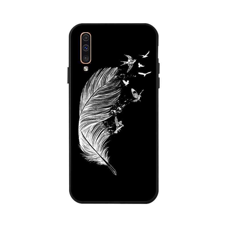 3D DIY Painted Case For Samsung A50 Case Silicon Black Case For Samsung Galaxy A40 A70 A60 A30 A10 A20 A20e A2 Core Cover Fundas - Цвет: X083