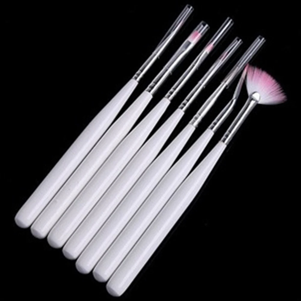 кисточки для дизайна. набор тонких кистей для маникюра шк 8717333650254. профессиональные кисти для рисования. кисточка для наращивания ногтей. кисти для маникюра.