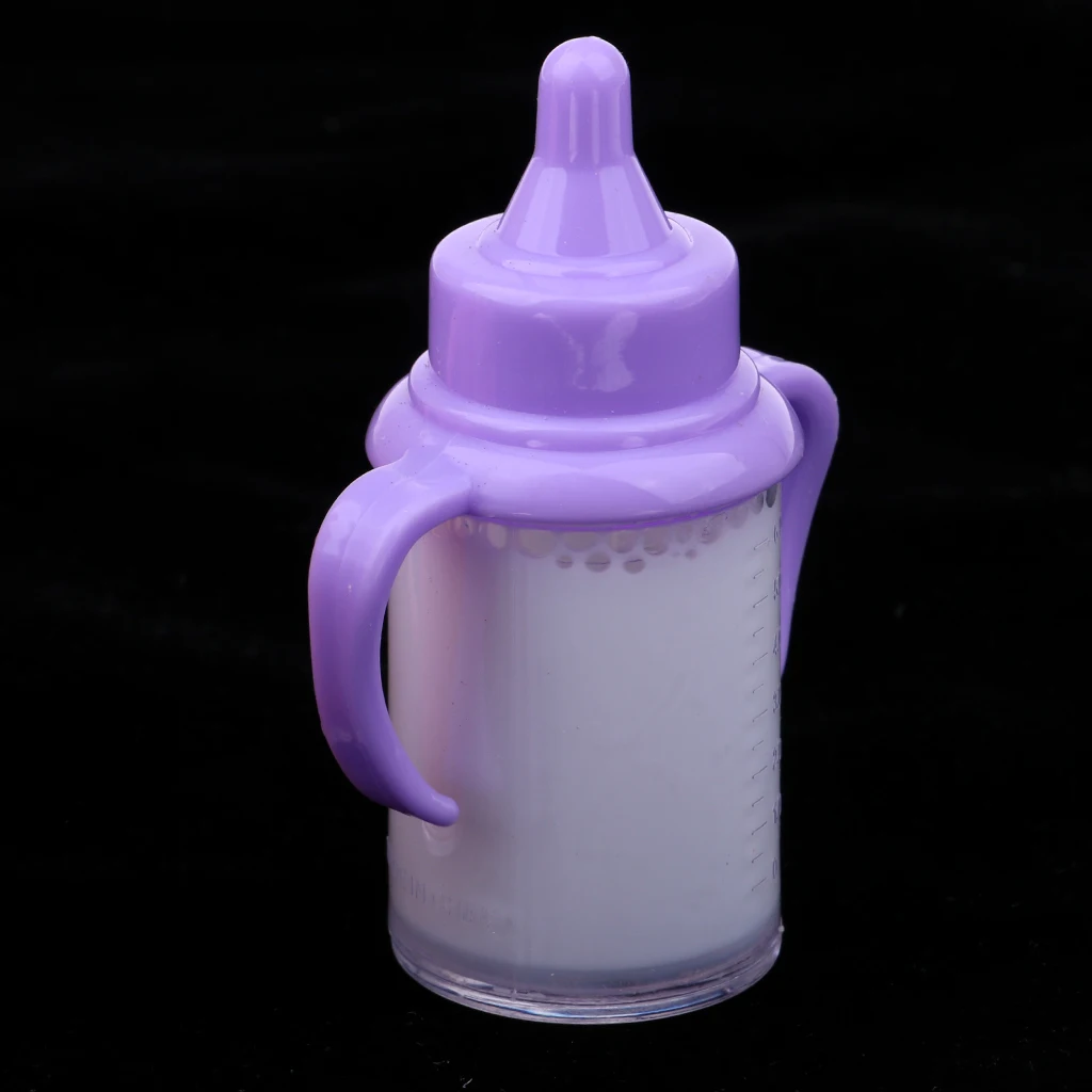 Reborn Infant Bottles Baby Doll Supply Milk Bottles With Two Handles