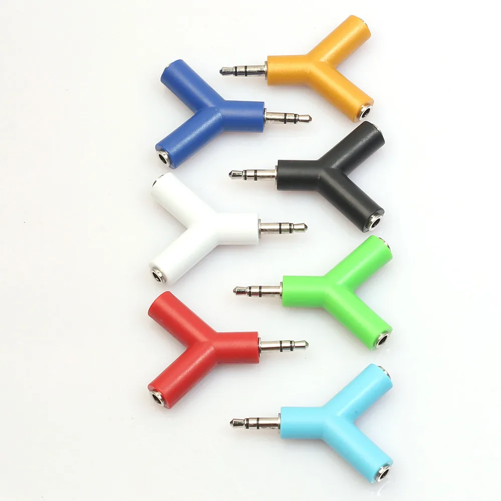 3.5 mm Stereo Audio Y-Splitter 2 Female to 1 Male Cable Adapter for Mobile phone Earphone PC Laptop Computer |